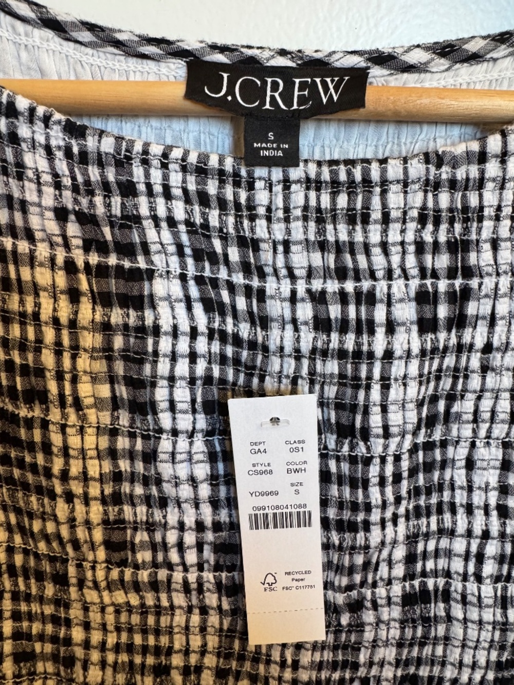 NWT J.Crew Lina Midi Dress in Gingham – Size Small - Picture 5 of 7